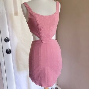 CJ CRUZ Mauve Dress With Cutouts